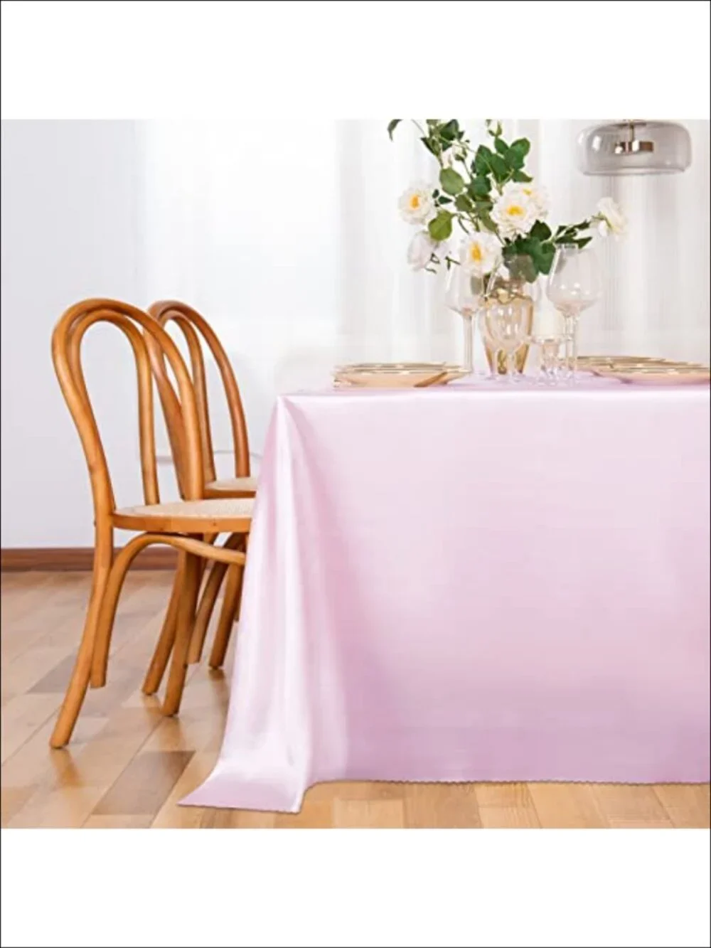 Satin Tablecloth 60x102 Inch Rectangle 6 Pack Elegant Wedding Banquet